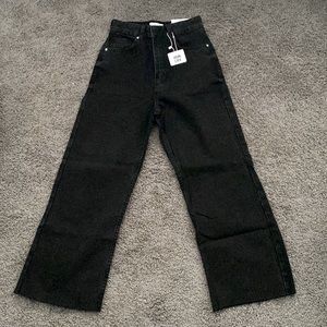 Wide-leg Cropped Denim